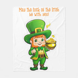 Lucky Leprechaun’s Treasure Fleece Blanket