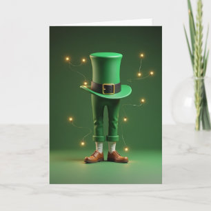 Lucky Leprechaun Top Hat Card