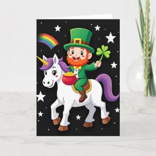 Lucky Leprechaun Unicorn Card