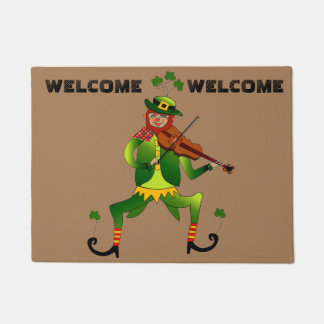 Lucky Leprechaun Welcome Doormat