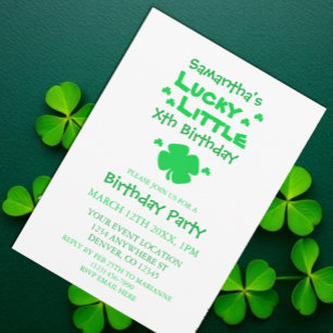 Lucky Little Birthday Invitation