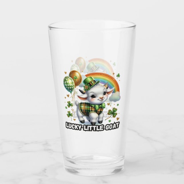 Lucky Little Goat -St. Patrick’s Day  Glass (Front)