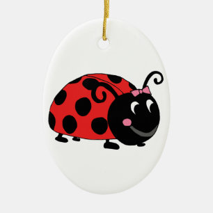 Lucky Little Ladybug Ceramic Ornament