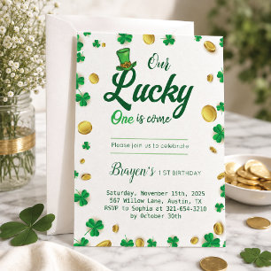Lucky Little One – St. Patrick’s Day Baby Shower  Invitation