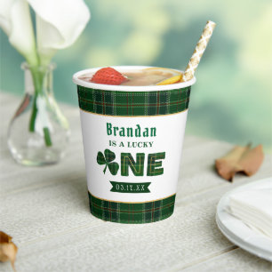 Lucky Little Shamrock 1st Birthday Party Paper Cups