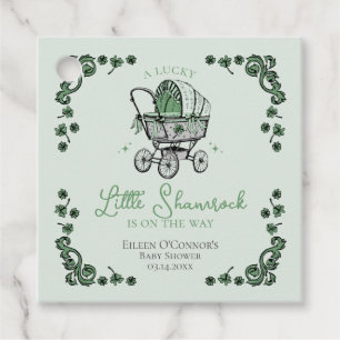 Lucky Little Shamrock St Patricks Baby Shower Favour Tags