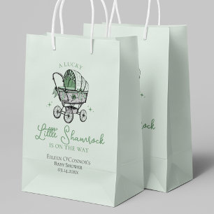 Lucky Little Shamrock St Patricks Baby Shower Small Gift Bag