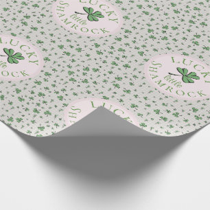 Lucky Little Shamrock St Patricks Day Wrapping Paper