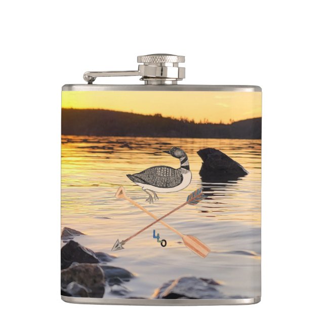 Lucky Loon Outdoors Flask (Front)