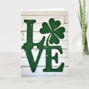 Lucky Love Green Message Card