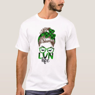 Lucky Lvn St Patricks Day Irish Shamrock Nurse T-Shirt