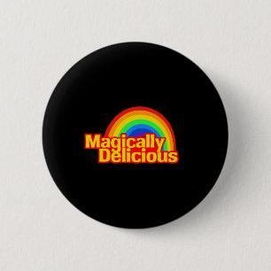 Lucky Magically Delicious St. Patricks Day Rainbow 2 Inch Round Button