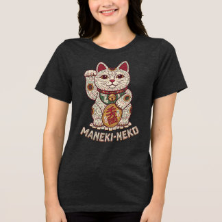 Lucky Mahjong Cat Shirt Maneki Neko Tee