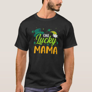 Lucky Mama Green Four Leaf Clover Patrick's Day T-Shirt