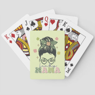 Lucky Mama - Messy Bun - Clover St. Patrick’s Playing Cards