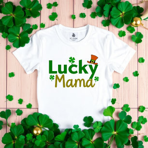 Lucky Mama St. Patrick's Day Cute Shamrock Mom T-Shirt
