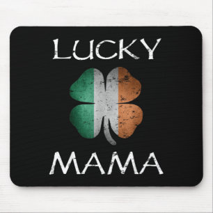 Lucky Mama St. Patrick's Day Irish Shamrock Women  Mouse Pad
