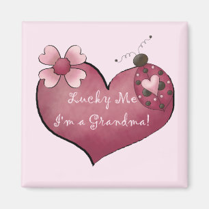Lucky Me I'm a Grandma Tshirts and Gifts Magnet