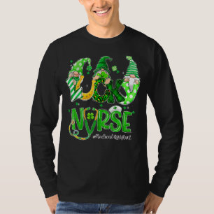 Lucky Medical Assistant Gnomies Leopard St Patrick T-Shirt
