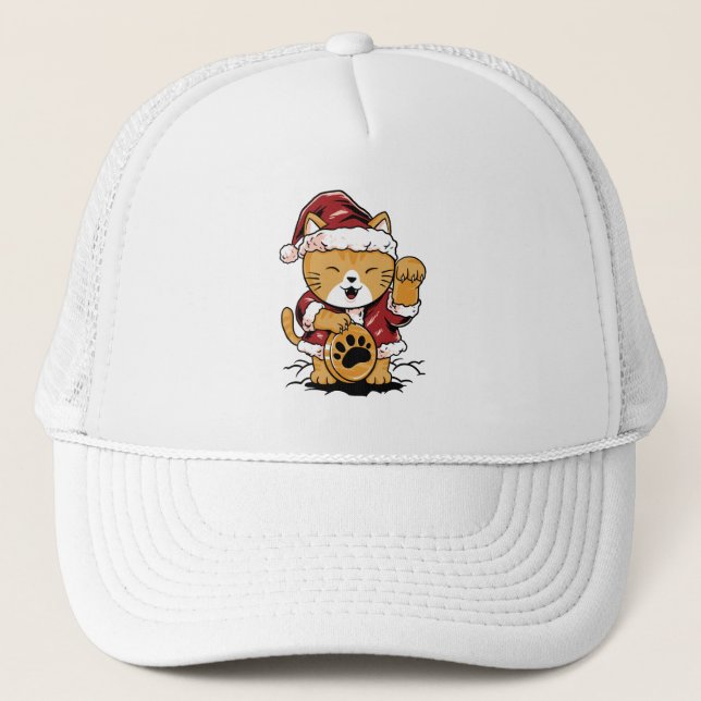Lucky Meow Trucker Hat (Front)