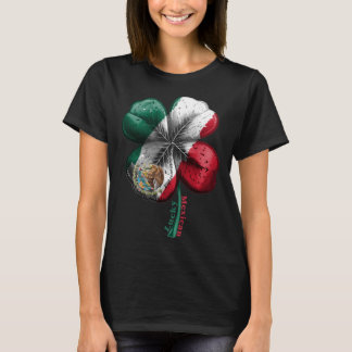 Lucky Mexican Four Leaf C Mexico Flag T-Shirt