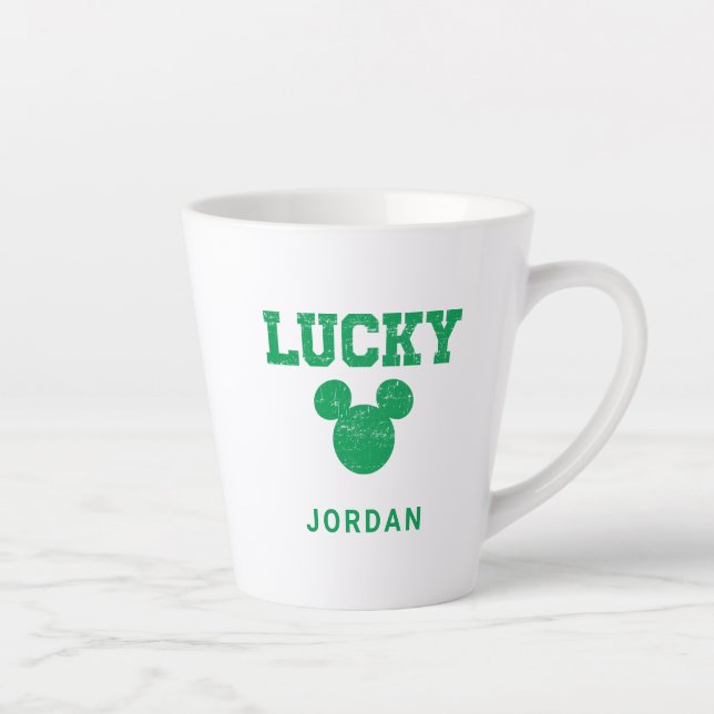 Lucky Mickey Mouse | St. Patrick's Day Latte Mug (Right)
