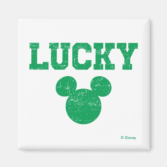 Lucky Mickey Mouse | St. Patrick's Day Magnet (Front)