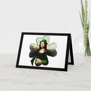 Lucky Mona Lisa St. Patrick's Day Card
