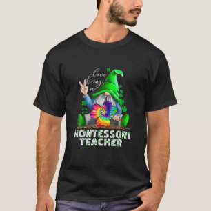 Lucky Montessori Teacher Gnomes St Patrick's Day T-Shirt