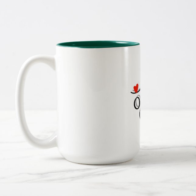 Lucky mugcup Two-Tone coffee mug (Left)