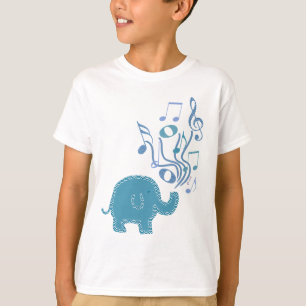 lucky musical notes elephant design T-Shirt