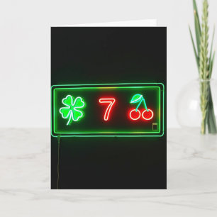 Lucky Neon Symbols Card