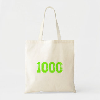 Lucky Number 1000 Green Vintage Sports Player Fan Tote Bag