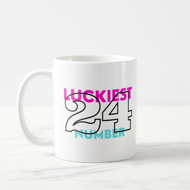 lucky number 24 coffee mug (Left)