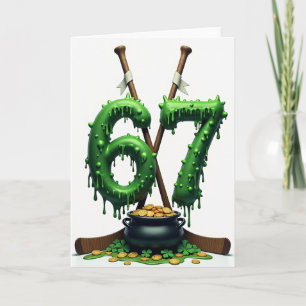 Lucky Number 67 St Patricks Card