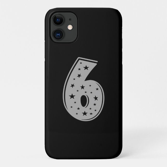 Lucky Number 6 Happy Birthday Case-Mate iPhone Case (Back)