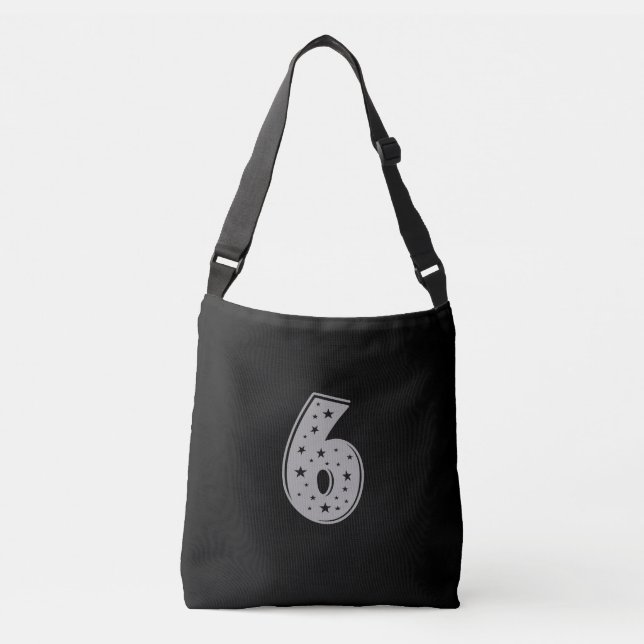 Lucky Number 6 Happy Birthday Crossbody Bag (Front)