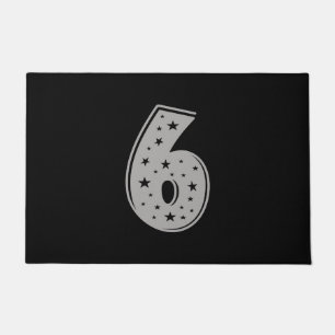 Lucky Number 6 Happy Birthday Doormat