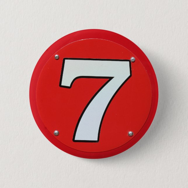 Lucky Number Seven 2 Inch Round Button (Front)