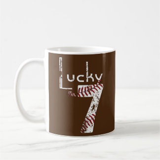 Lucky Number Seven Distressed Favourite Number Coffee Mug
