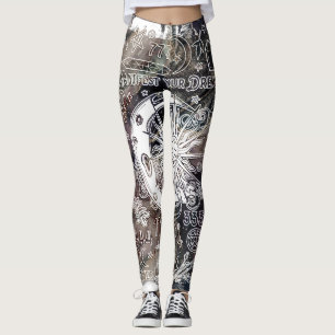 Lucky Numerology Manifesting Magic Galaxy Grunge Leggings