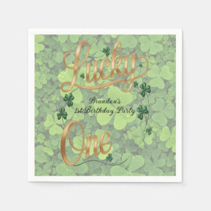Lucky One 1st. Birthday Party Napkin
