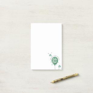 Lucky One 1st Birthday St Patricks Day Clover Post-it Notes