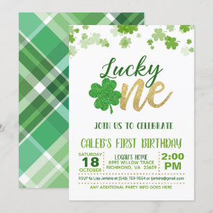 Lucky One Birthday Invitation
