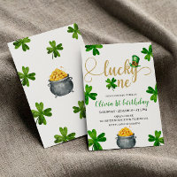 Lucky One Birthday Invitation, St. Patricks Themed