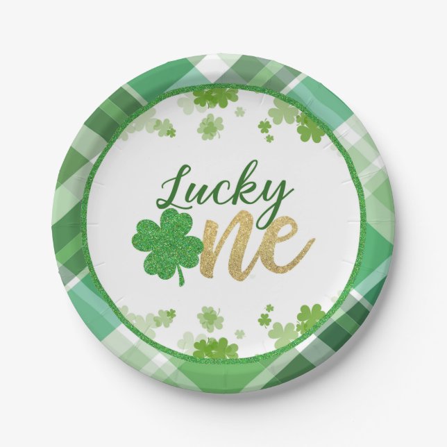 Lucky One Birthday Plate (Front)