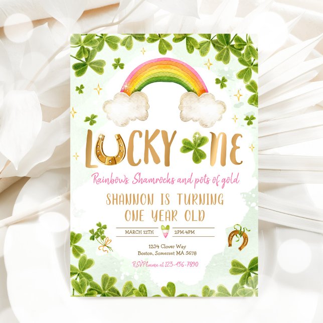 Lucky One Birthday St Patrick's 1st Birthday Party Invitation (Creator Uploaded)