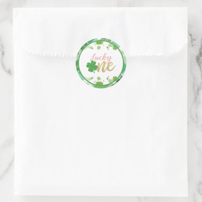 Lucky One Birthday Sticker - Girl (Bag)