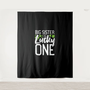 Lucky One First Birthday Big Sister Family St. Pat Tapestry