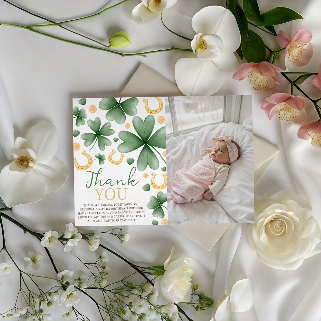 Lucky One Photo Thank You Card (Creator Uploaded)